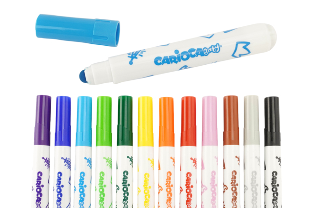 large tip markers for babies - Feutres 1er âge : l'éveil créatif et le graphisme des tout petits - 10doigts.fr