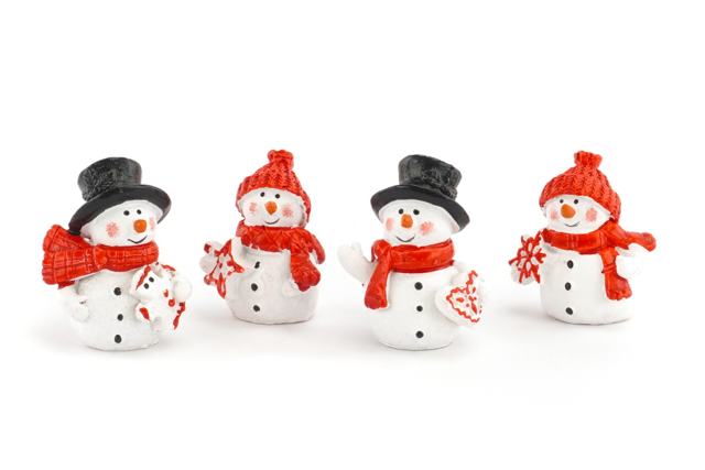 figurita de resina muñeco de nieve - Petites décorations de Noël - 10doigts.fr