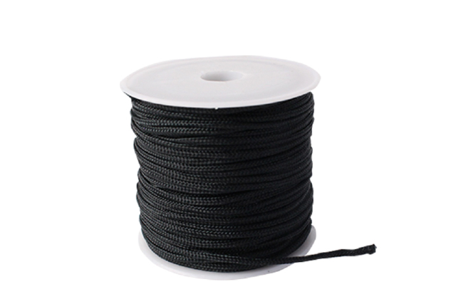 Black polyester rat tail cord - 7 - Rat Tail Cord - 10doigts.com - Cordons queue de rat - 10doigts.fr