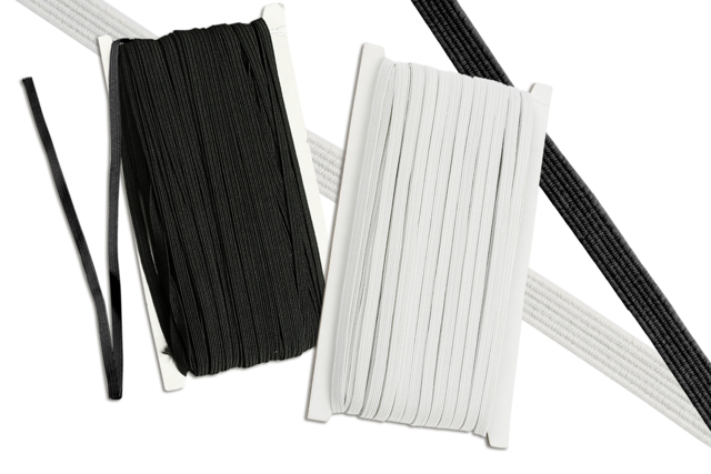Flat Elastic Thread in White or Black - 50 m - 1 - Elastic Thread - 10doigts.com - Fils élastiques - 10doigts.fr