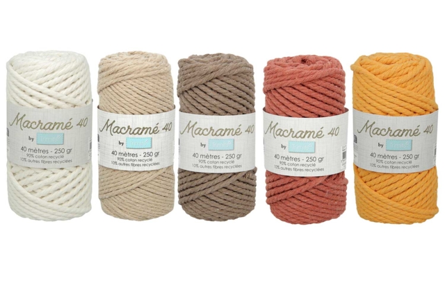 Macramé Thread Ø 5 mm - 40 Meter Spool - 1 - Macramé Threads - 10doigts.com - Fils pour macramé - 10doigts.fr