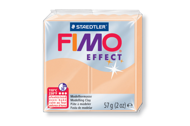 FIMO Effect Pastel - Orange (405) - 1 - Fimo Effect Clay - 10doigts.com - Pâtes Fimo Effect : donnez une dimension magique à vos modelages - 10doigts.fr