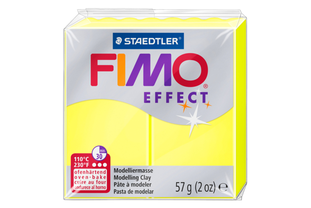 Fimo neón amarillo  - Pâtes Fimo Effect : donnez une dimension magique à vos modelages - 10doigts.fr