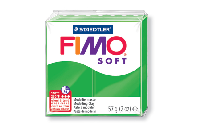 Fimo Soft 57gr - verde trópico - N° 53 - Pâtes Fimo Soft : le modelage facile pour toutes vos créations - 10doigts.fr