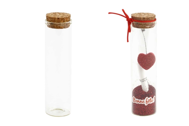 Frasco de vidrio con tapa de corcho - Supports en Verre - 10doigts.fr