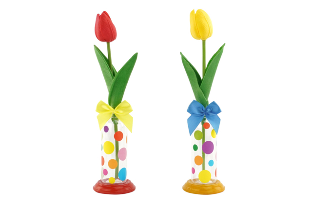Artificial Tulips - 6 Pieces - 6 - Decorative Flowers and Leaves - 10doigts.com - Décorations fleurs et feuilles : ajoutez une touche de nature à toutes vos créations - 10doigts.fr