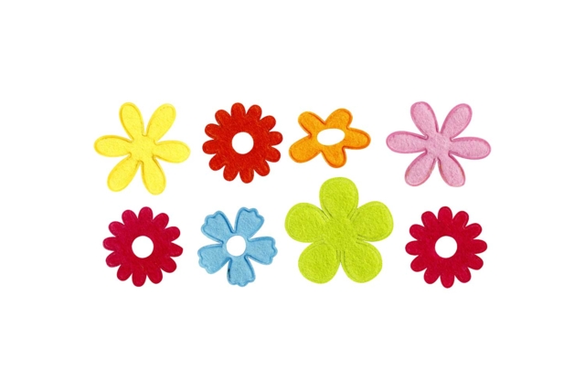 Fabric Flowers - 16 Pieces - 1 - Decorative Flowers and Leaves - 10doigts.com - Décorations fleurs et feuilles : ajoutez une touche de nature à toutes vos créations - 10doigts.fr