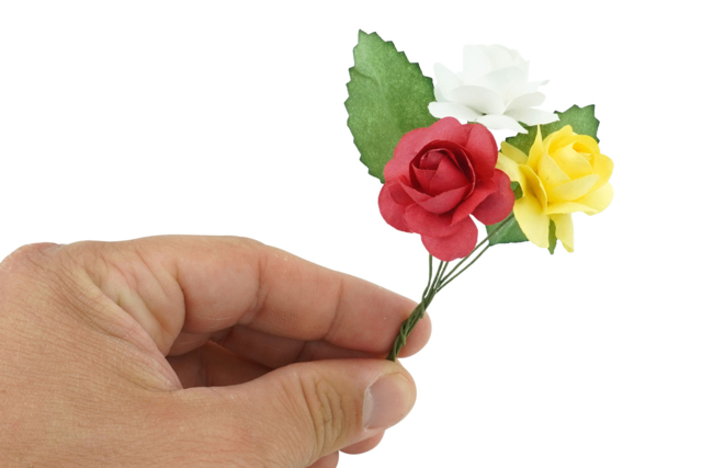 Paper Flowers and Leaves - 48 Pieces - 2 - Flowers, Plants - 10doigts.com - Fleurs et végétaux pour l’Art Floral : La nature à l'honneur - 10doigts.fr