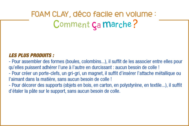 FOAM CLAY - Cómo funciona - Pâtes à modeler autodurcissantes - 10doigts.fr