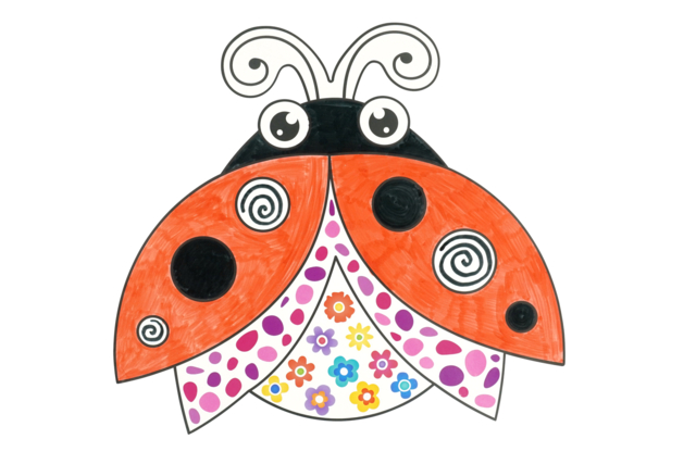 Formas gigantes de la Primavera - mariquita - Formes en carte forte - 10doigts.fr