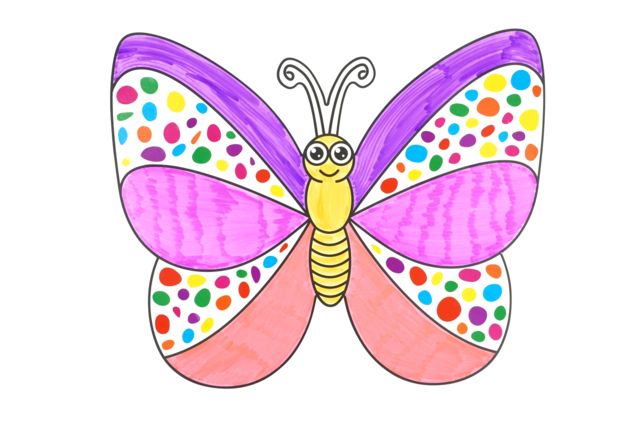 Formas gigantes de la Primavera - mariposa - Formes en carte forte - 10doigts.fr