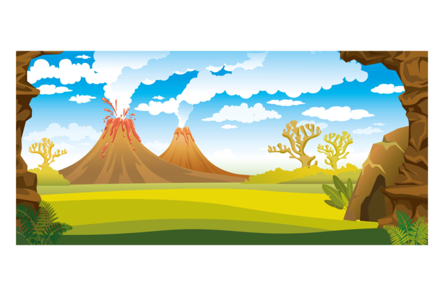 Kit mural de dinosaurios con pegatinas - Gommettes Histoires et décors - 10doigts.fr