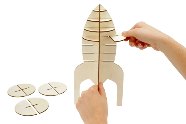 maqueta 3D cohete - Maquettes en bois - 10doigts.fr
