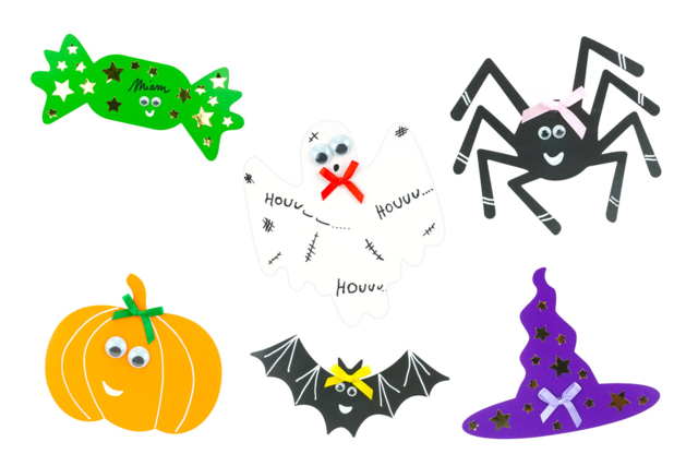 Halloween Heavy Card Shapes Pack - 60 Shapes - 2 - Halloween Decoration Stands - 10doigts.com - Supports d'Halloween à décorer - 10doigts.fr
