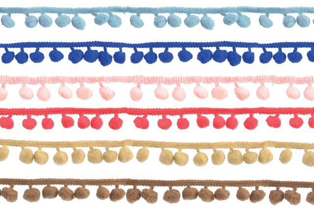 Pom Pom Ribbons - Choose Your Colors - 2 - Ribbons and Bias - 10doigts.com - Rubans - 10doigts.fr