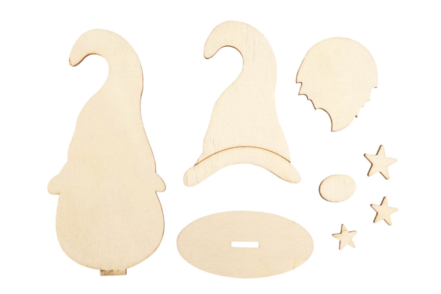 Assemble Your Own Gnomes - 4 Pieces - 2 - Christmas Wooden Objects - 10doigts.com - Objets en bois Noël - 10doigts.fr
