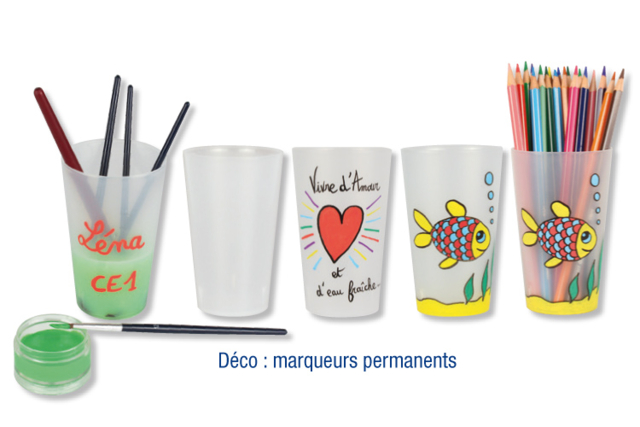 Vaso de plástico translúcido e irrompible - Plastique Opaque - 10doigts.fr
