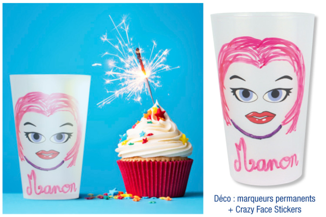 Vaso de plástico translúcido e irrompible - Plastique Opaque - 10doigts.fr