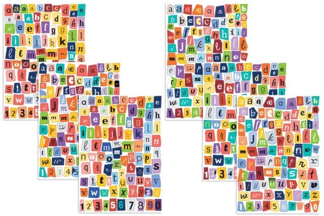 Alphabet Stickers Magazine Lowercase - 6 Sheets - 3 - Alphabet Stickers, Messages - 10doigts.com - Gommettes Alphabet, messages - 10doigts.fr
