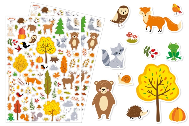 Gomets otoño niño - Des gommettes animaux pour créer et apprendre dès la maternelle - 10doigts.fr