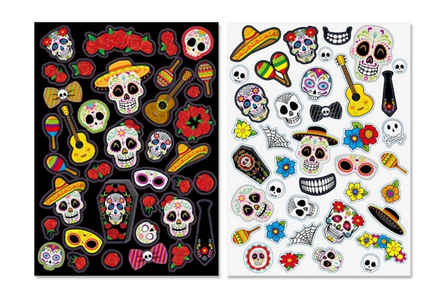 gomets calaveras cabeza de muerto - Gommettes Halloween - 10doigts.fr