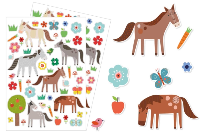 Horse Stickers - 96 pcs - 1 - Animal Stickers - 10doigts.com - Des gommettes animaux pour créer et apprendre dès la maternelle - 10doigts.fr