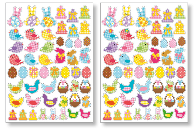 Gomets de Pascua - Gommettes Pâques - 10doigts.fr