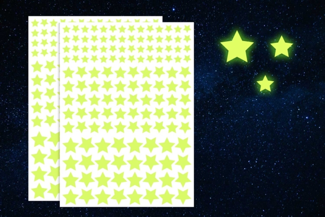 Gomets estrellas fosforescentes - Déco Noël étoiles - 10doigts.fr