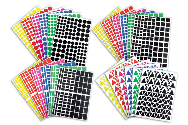 gomets geométricos - Gommettes formes assorties : un univers pour créer sans limite - 10doigts.fr