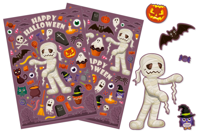 Gomets momias Halloween x 171 pcs - Gommettes Halloween - 10doigts.fr