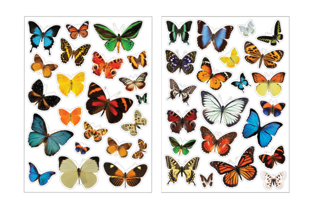Gomets mariposas realistas - Des gommettes animaux pour créer et apprendre dès la maternelle - 10doigts.fr