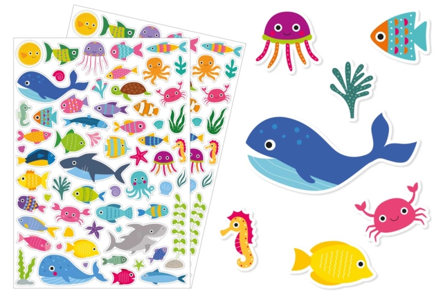 Gomets peces divertidos - Des gommettes animaux pour créer et apprendre dès la maternelle - 10doigts.fr