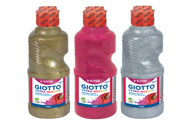 Glitter Gouache Giotto, 250 ml - 3 colors - 2 - Glitter Paints and Markers - 10doigts.com - Peinture et marqueurs à paillettes : apportez de l'éclat à vos créations - 10doigts.fr