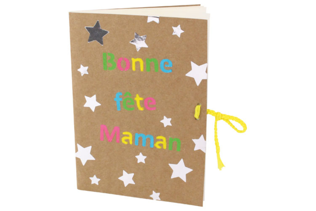 gran libreta blanca, cubierta kraft  - Albums et carnets à personnaliser - 10doigts.fr