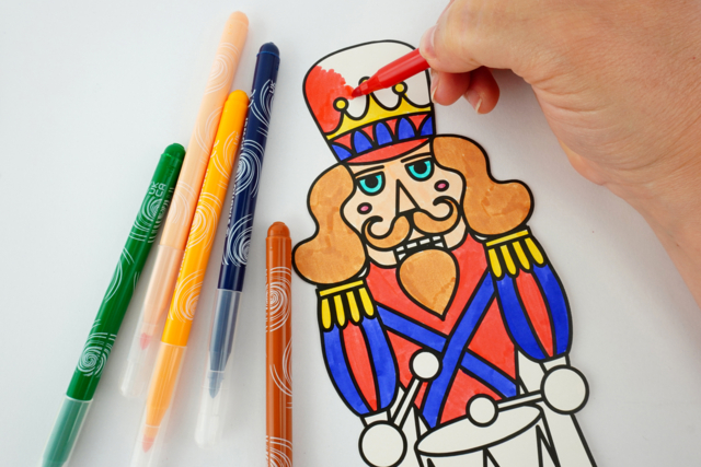 gran Cascanueces para colorear - 4 unidades - Nouveautés de Noël - 10doigts.fr