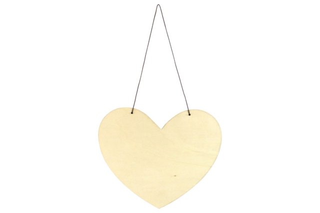Wooden Heart Plaques to Hang - 6 Pieces - 1 - Door Sign - 10doigts.com - Plaque de porte - 10doigts.fr