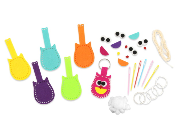 Felt Keychain Kit to Make - 24 Pieces - 7 - Felt Kits - 10doigts.com - Kits en feutrine - 10doigts.fr