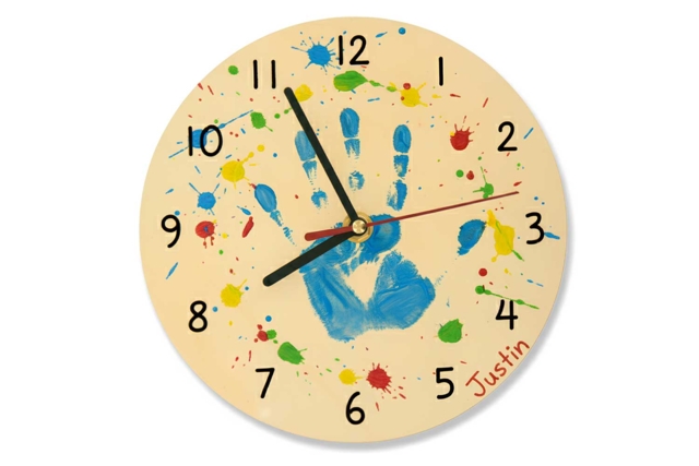 Round Wooden Clock - 3 - Craftable Clocks - 10doigts.com - Horloges à fabriquer - 10doigts.fr