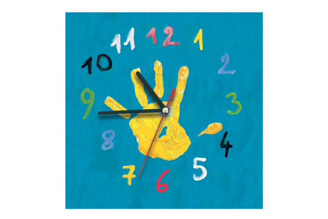 Square Wooden Clock - 4 - Craftable Clocks - 10doigts.com - Horloges à fabriquer - 10doigts.fr