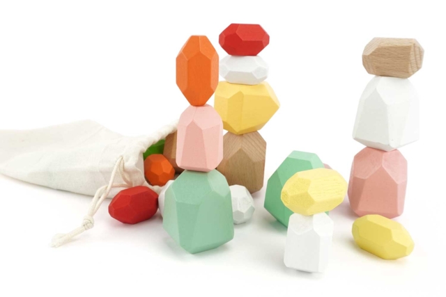 Wooden Stacking Rocks - 24 Pieces - 3 - Wooden Games and Toys - 10doigts.com - Jeux et Jouets en bois - 10doigts.fr
