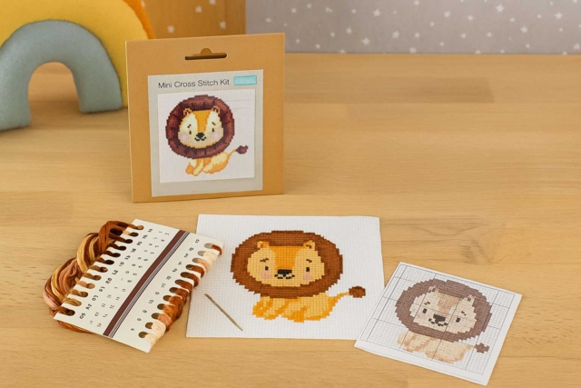 Ki puntos de cruz : León - Kits Mercerie - 10doigts.fr