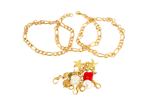 Golden Chain Bracelet Kit with Charms - 3 Pieces - 3 - Jewelry Kits - 10doigts.com - Kits Bijoux - 10doigts.fr
