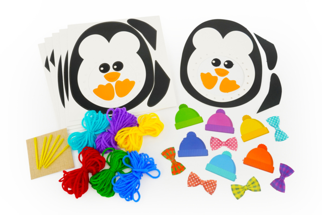 Penguin Weaving Kit - 6 Pieces - 2 - Sewing Kits - 10doigts.com - Kits Mercerie - 10doigts.fr