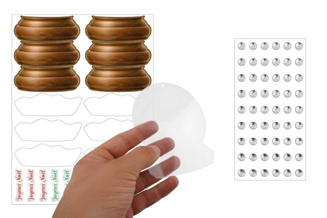 Kit 6 suspensiones bola de nieve - Kits créatifs de Noël pour les enfants - 10doigts.fr