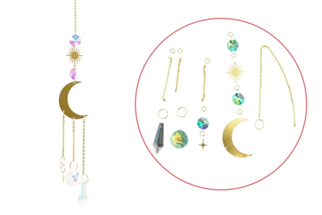 Sun Catcher Kit - 3 Assorted Suspensions - 5 - Dreamcatcher Kits - 10doigts.com - Kits attrape-rêves : créez une décoration poétique unique - 10doigts.fr