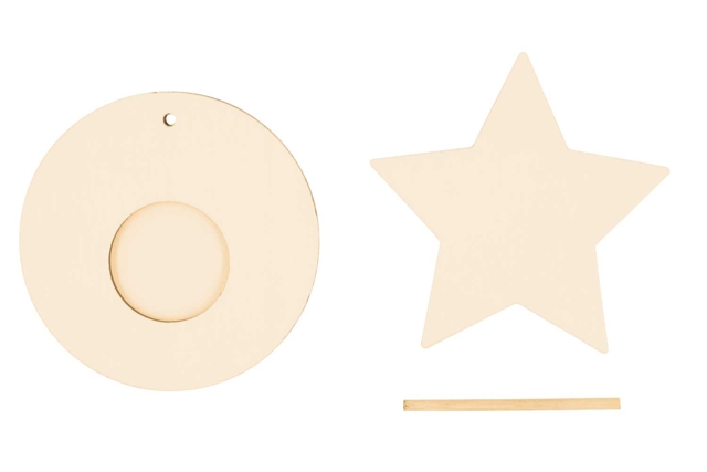 Wooden Star Candle Holders - 4 Pieces - 3 - Wood Candle Holders - 10doigts.com - Bougeoirs et photophores - 10doigts.fr