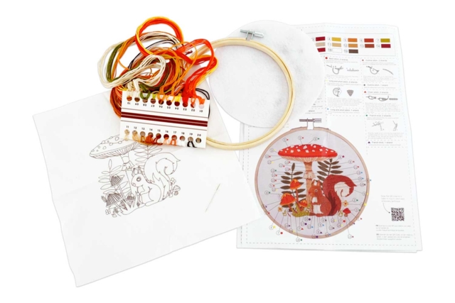 kit bordado hongos - Tambours et toiles à broder - 10doigts.fr