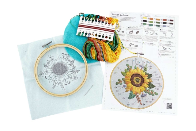 kit de bordado girasol - Kits Mercerie - 10doigts.fr