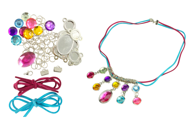 Princess 'Gemstones' Necklace Kit - 4 - Jewelry Kits - 10doigts.com - Kits Bijoux - 10doigts.fr