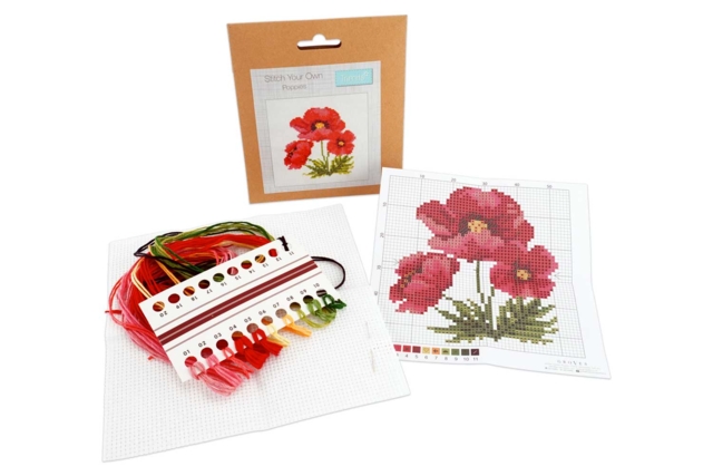 kit completo punto de cruz amapola - Kits Mercerie - 10doigts.fr